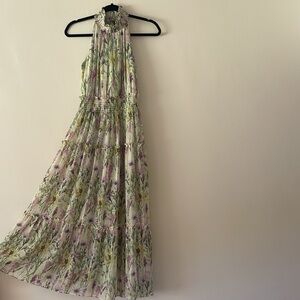 TAYLOR chiffon tired halter maxi dress